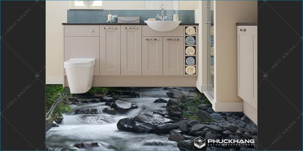 gạch lát nền nhà tắm 3d