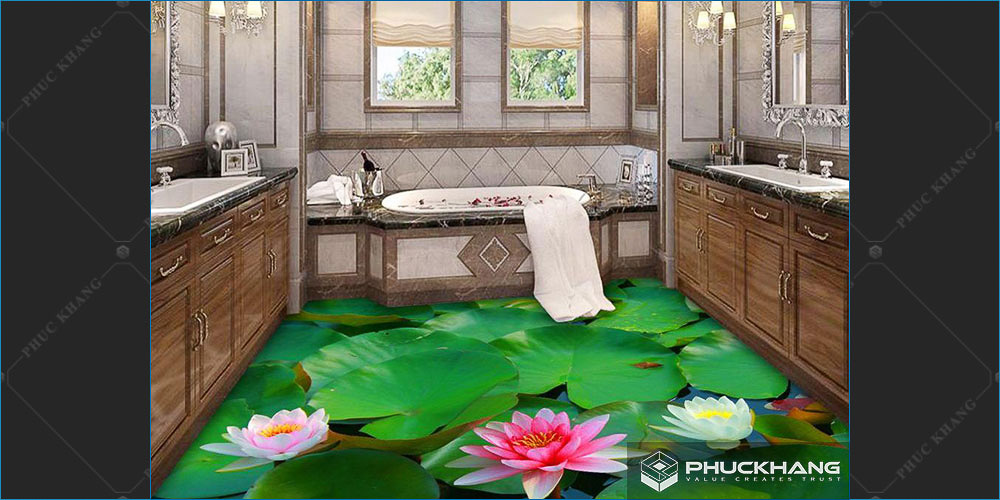 gạch lát nền nhà tắm 3d