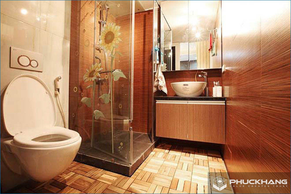 gạch lát nền nhà tắm giả gỗ