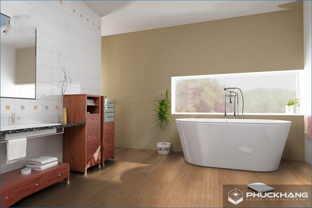 gạch lát nền nhà tắm giả gỗ