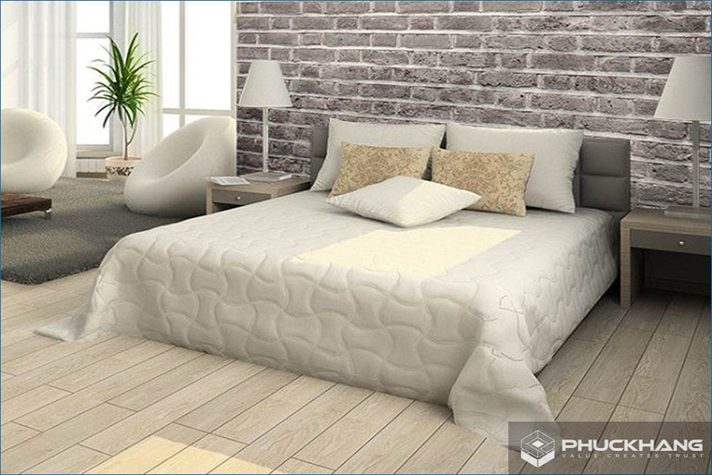 gạch lát nền phòng ngủ giả gỗ