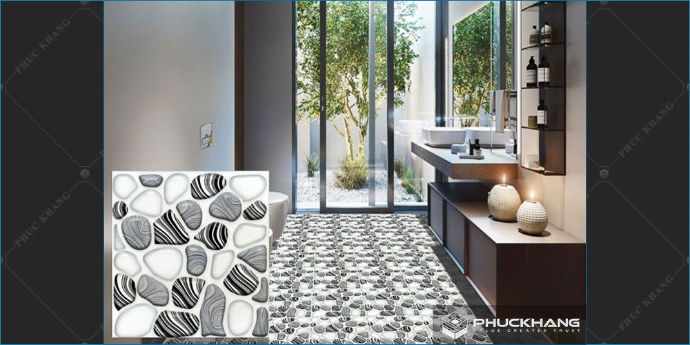 gạch sỏi lát nền nhà tắm