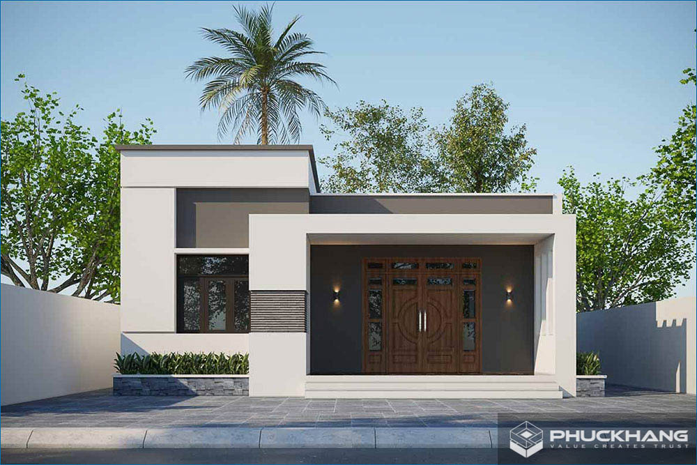 Mẫu mặt tiền nhà cấp 4 hiện đại