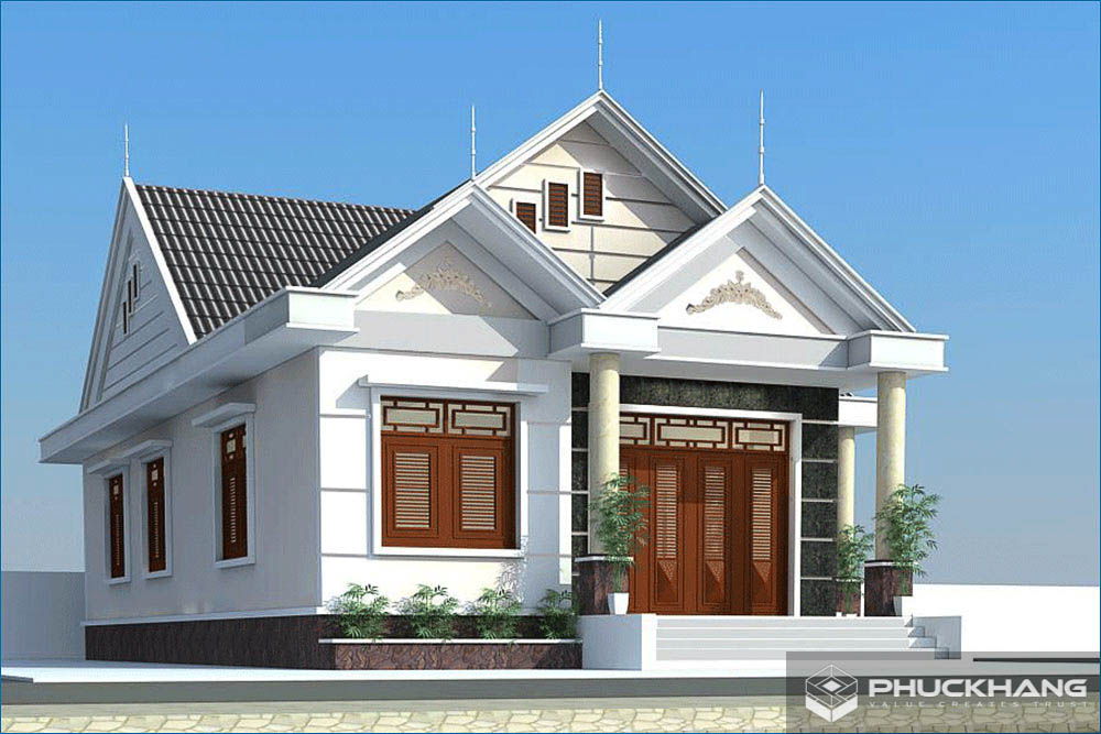 Mẫu mặt tiền nhà cấp 4 ngang 8m
