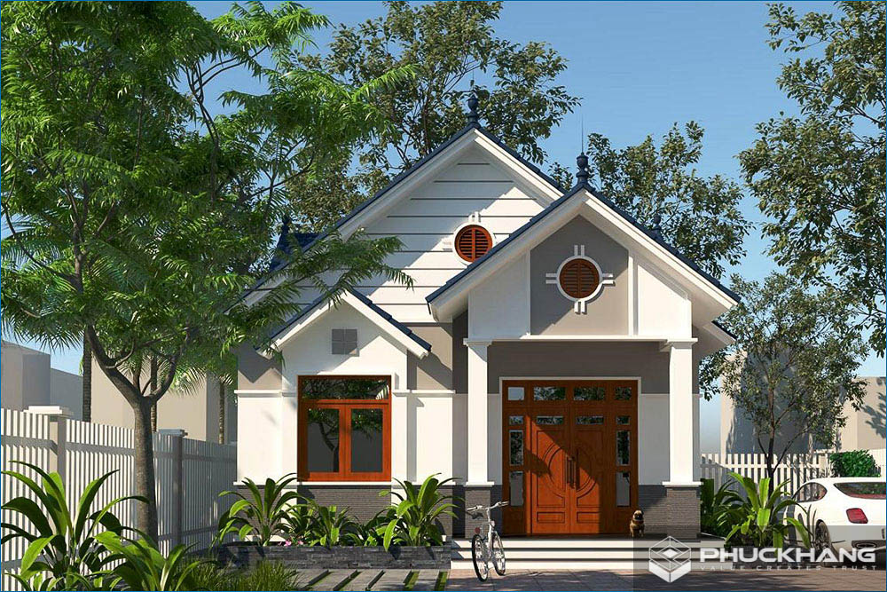 Mẫu mặt tiền nhà cấp 4 tân cổ điển