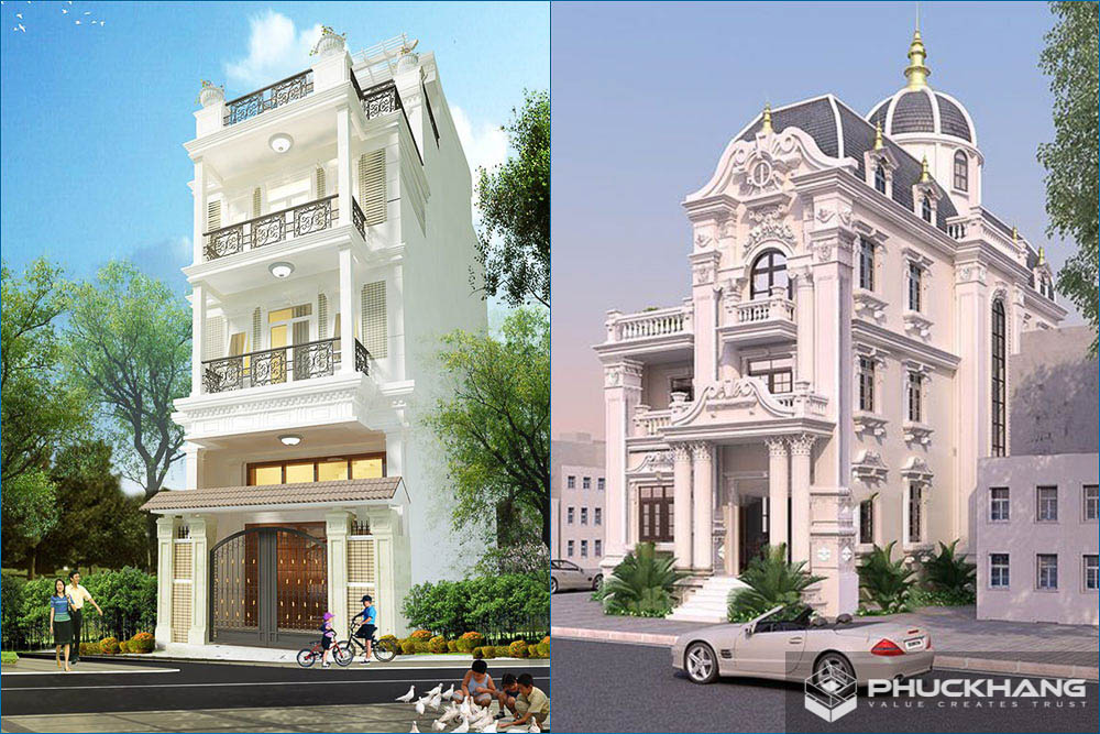 mẫu mặt tiền nhà đẹp 4 tầng