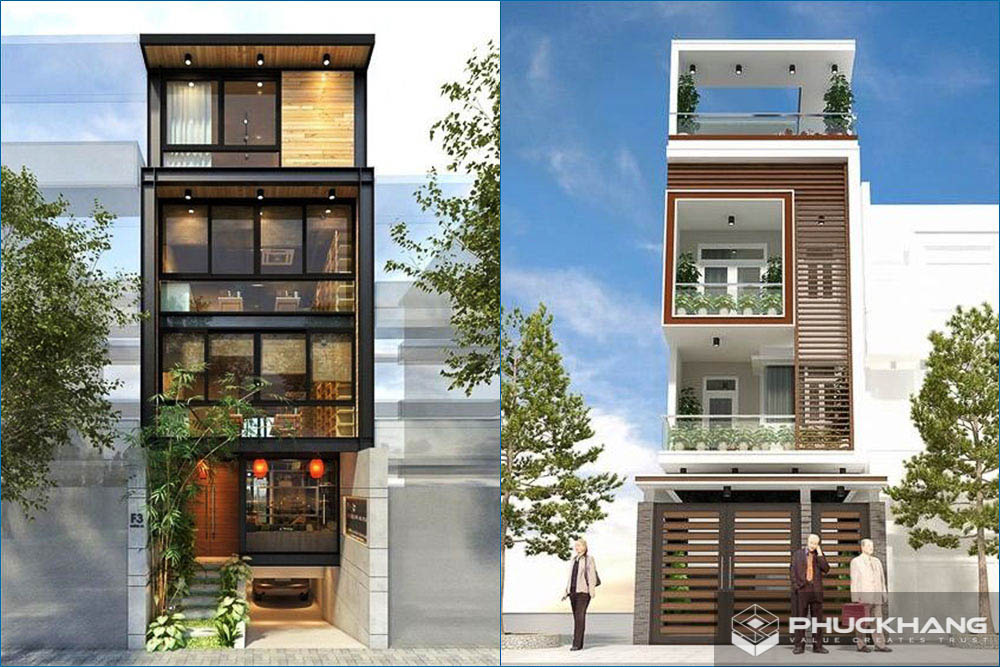 mẫu mặt tiền nhà đẹp 4 tầng
