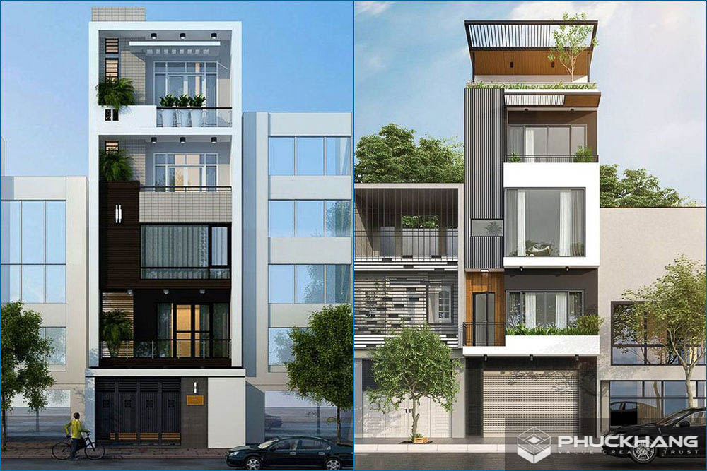 Mẫu mặt tiền nhà đẹp 5 tầng