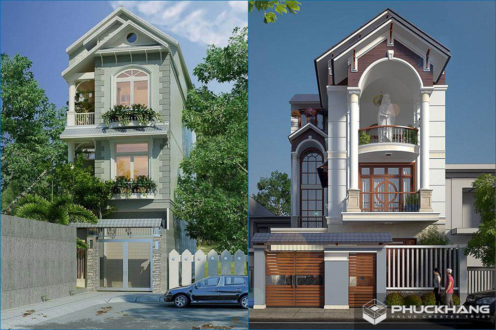 Mặt tiền nhà phố đẹp ngang 8m