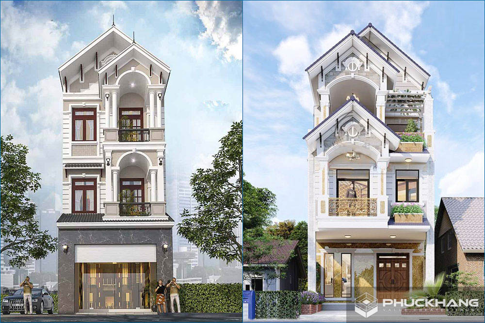 Mặt tiền nhà phố đẹp ngang 8m