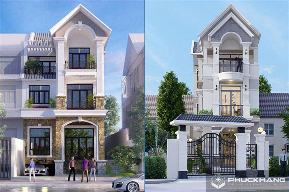 mẫu nhà 3 tầng mái thái đẹp