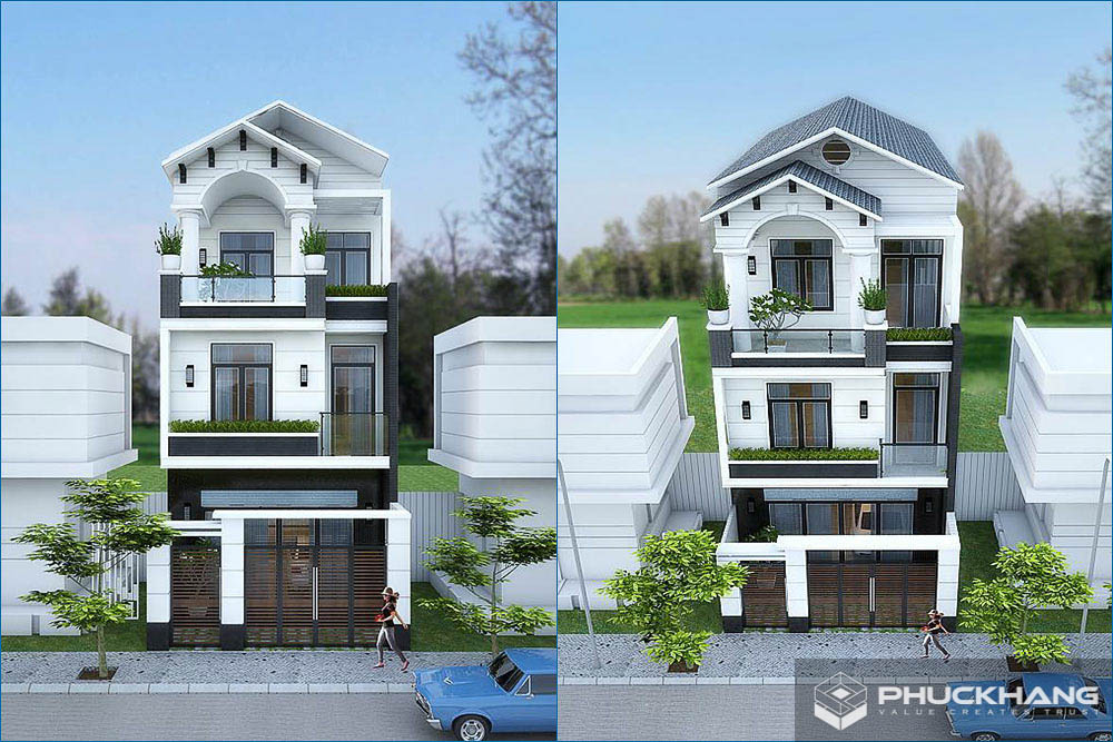 mẫu nhà 3 tầng mái thái đẹp