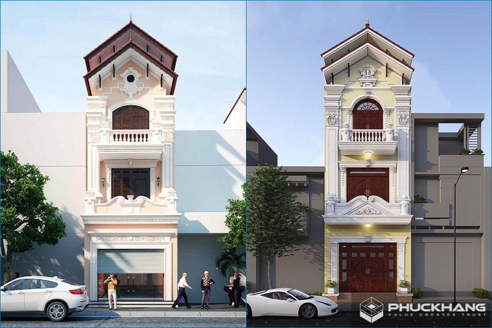 mẫu nhà 3 tầng mái thái đẹp