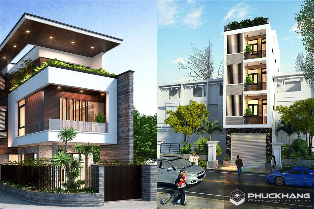 mẫu nhà 4 tầng hiện đại đẹp