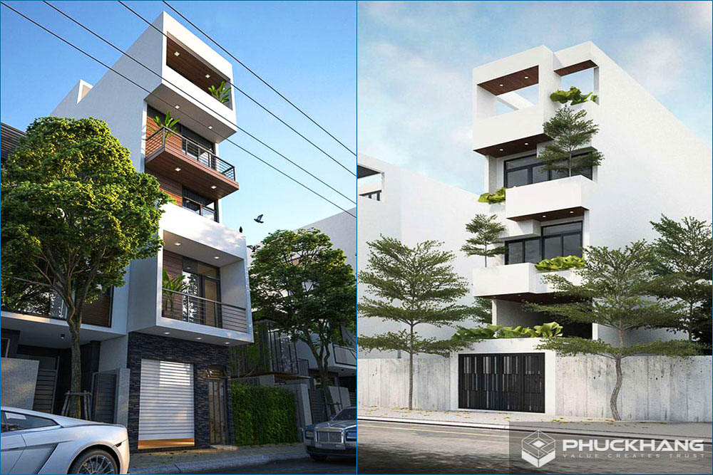 mẫu nhà 5 tầng hiện đại đẹp