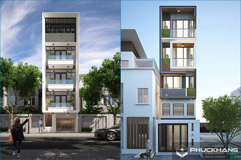 mẫu nhà 5 tầng hiện đại đẹp