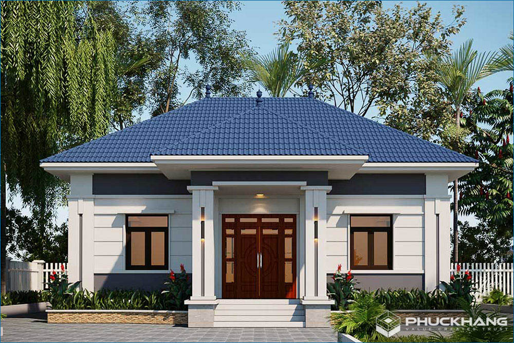 Mẫu nhà cấp 4 mái Nhật 4 phòng ngủ