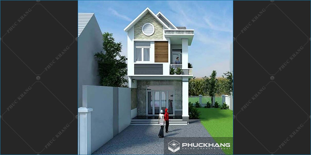 nhà mái thái 2 tầng hiện đại
