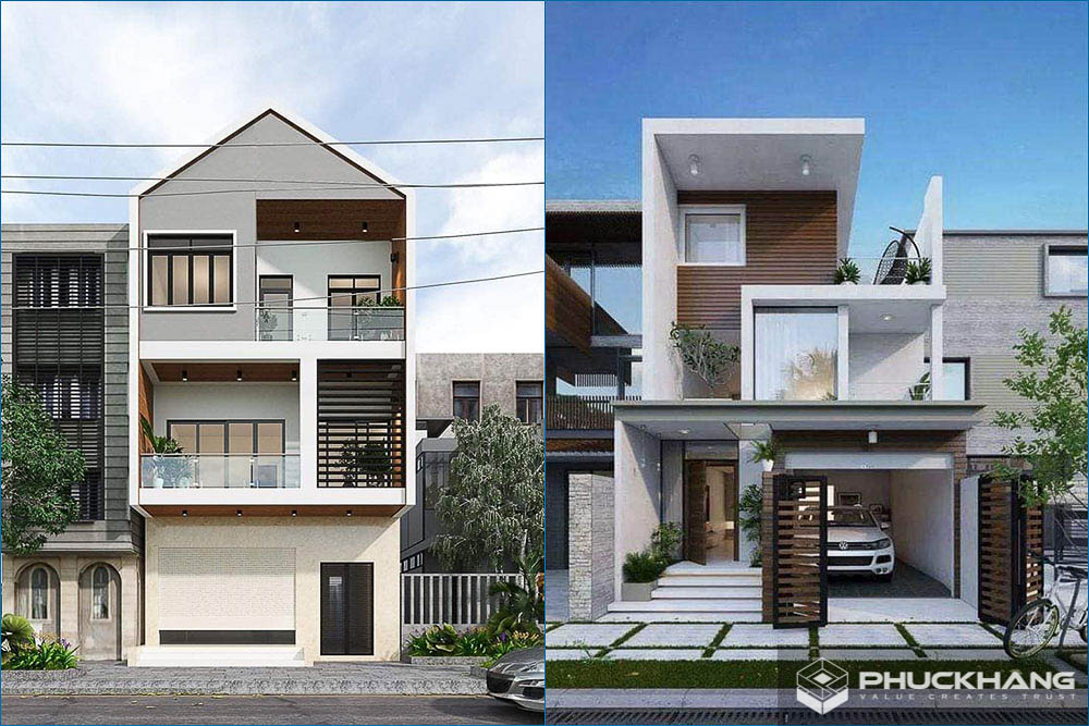 mẫu nhà phố hiện đại 3 tầng