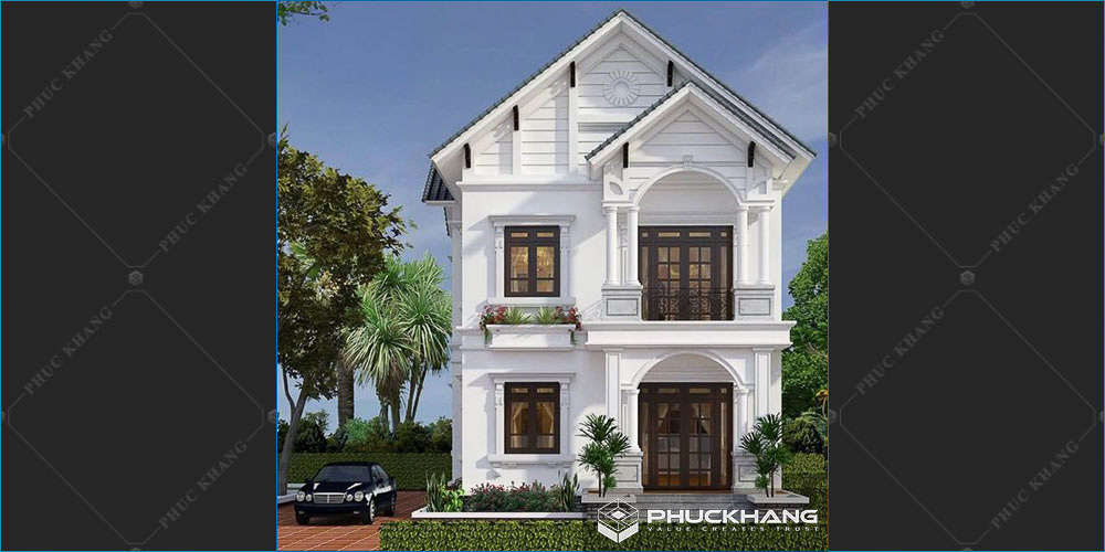 mẫu nhà phố tân cổ điển 2 tầng đẹp
