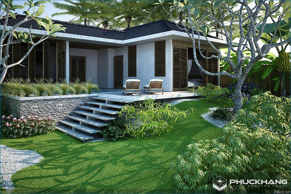 mẫu sân vườn đẹp nhà cấp 4