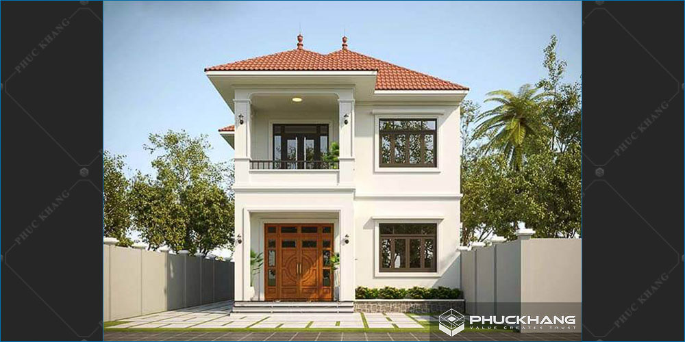 nhà mái thái 2 tầng mặt tiền 5m