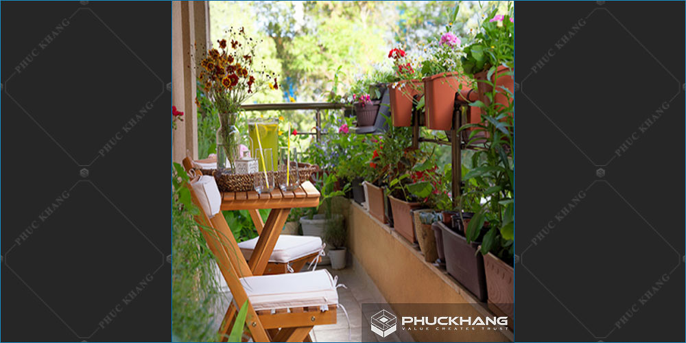 tiểu cảnh ban công không gian hẹp