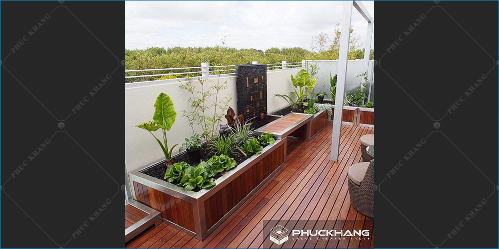 tiểu cảnh ban công không gian rộng