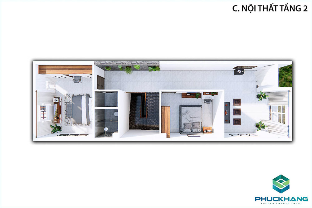 hoàn thiện nhà phố hiện đại