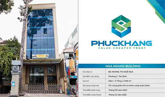 Tòa Nhà Hoàng Nga Building 9 tầng