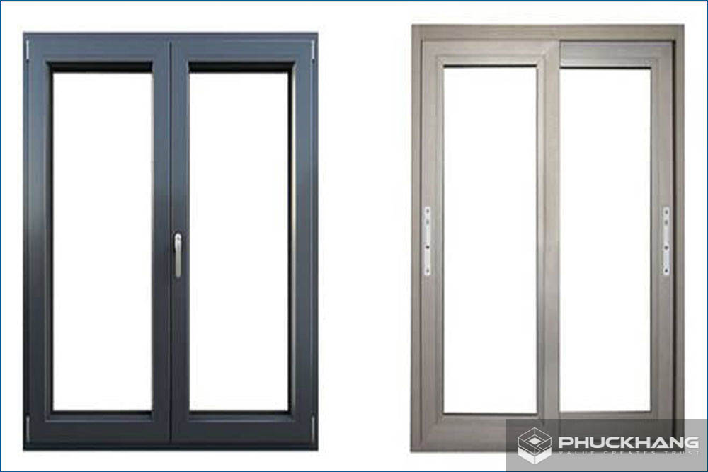 Mẫu cửa sổ nhôm kính 2 cánh