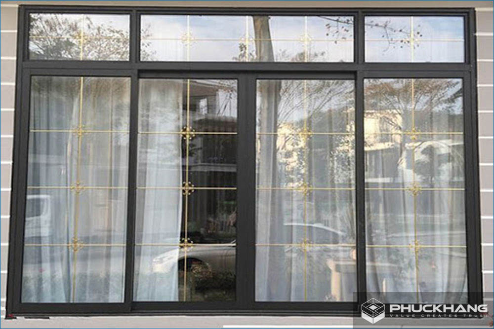 Mẫu cửa sổ nhôm kính mở lùa 4 cánh
