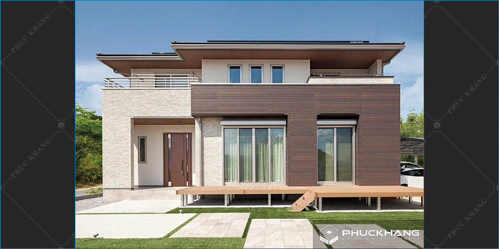 100+ Mẫu gạch ốp tường ngoài trời đẹp ấn tượng bền bỉ 2022 66 gạch ốp tường giả gỗ ngoài trời