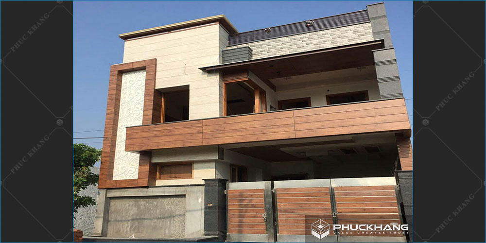 100+ Mẫu gạch ốp tường ngoài trời đẹp ấn tượng bền bỉ 2022 70 gạch ốp tường giả gỗ ngoài trời
